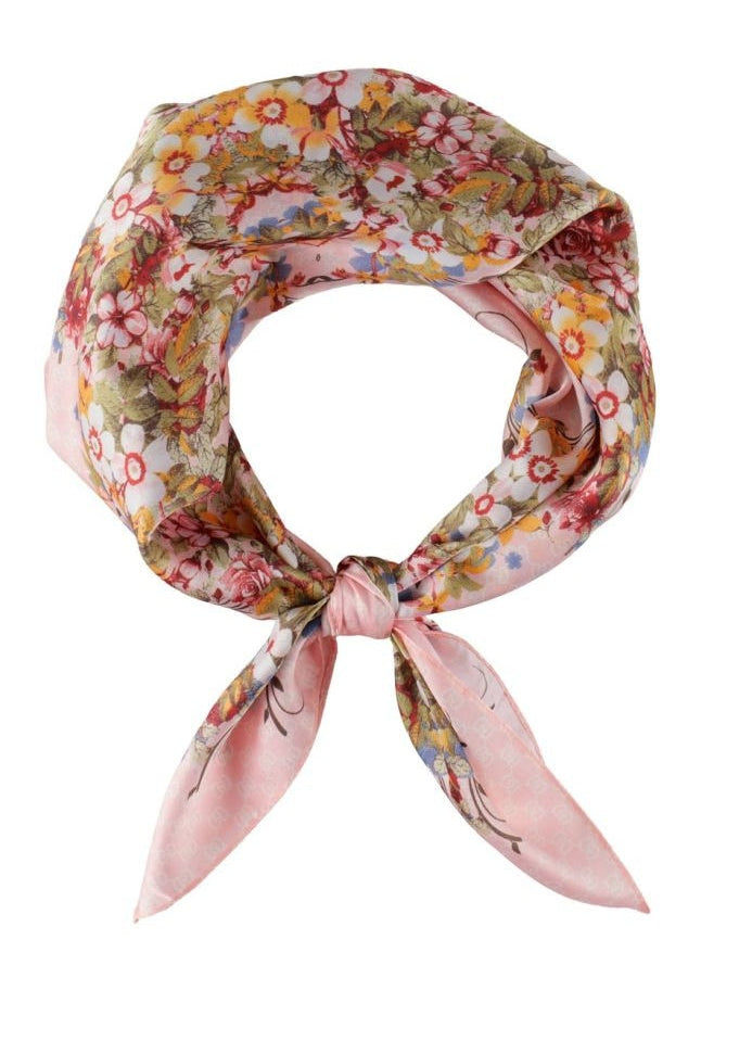 Roze zomersjaaltje met bloemen by anoor