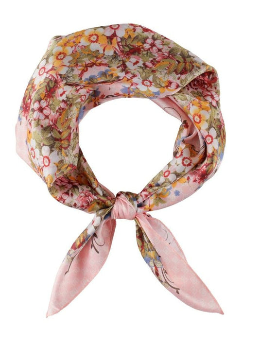Roze zomersjaaltje met bloemen by anoor