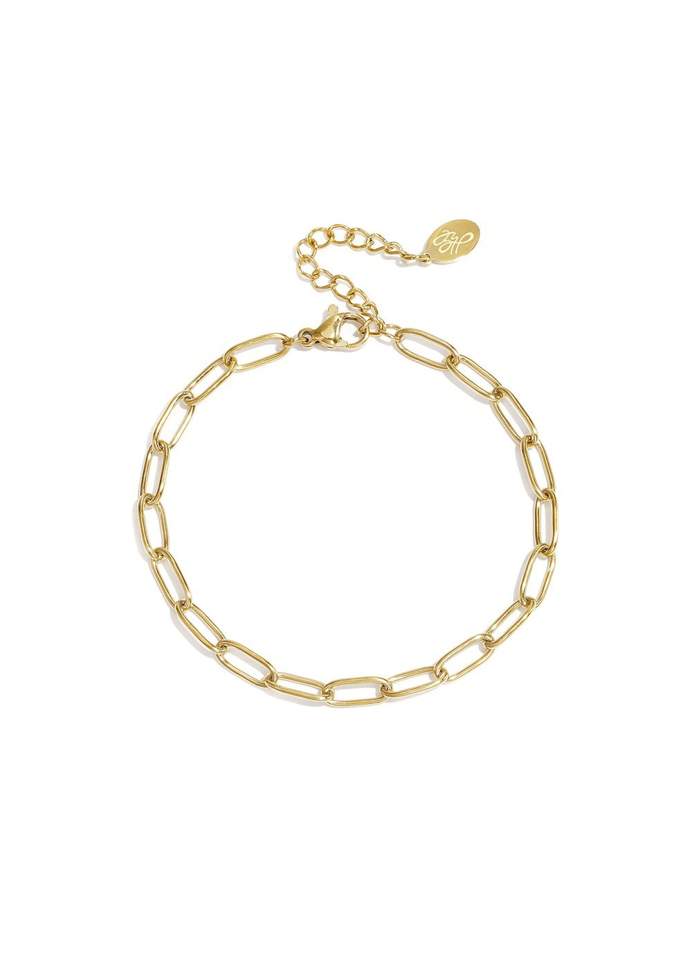 Schakelarmbandje goud rvs