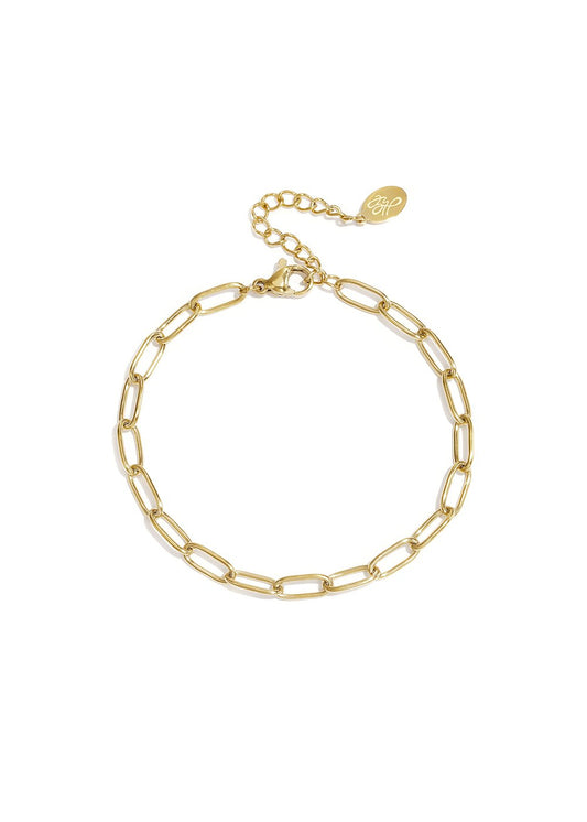 Schakelarmbandje goud rvs