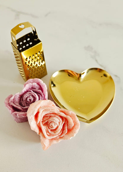 Set amberblokjes liefde rozen rasp