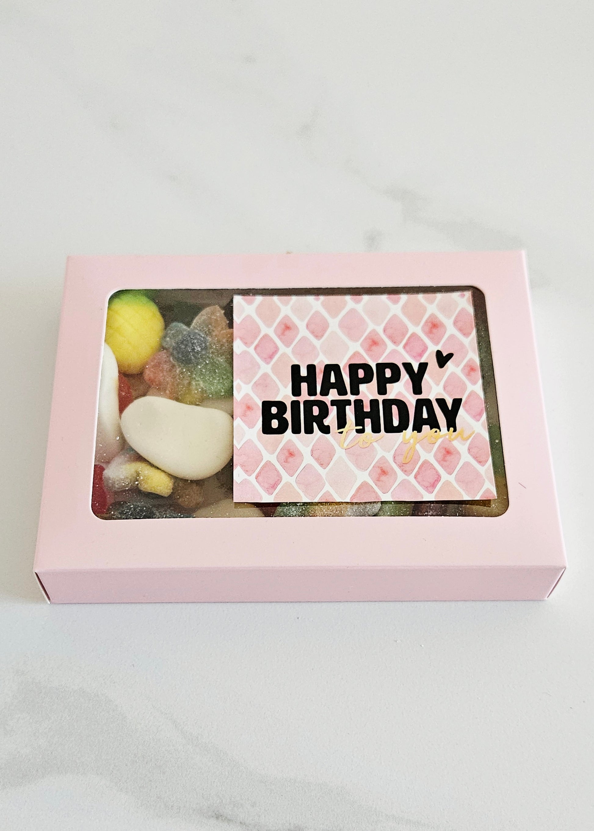 Snoepcadeau roze vrouw halal vegan