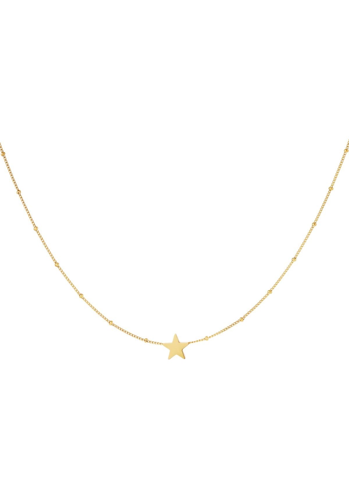 Sbtiele ketting met gouden ster