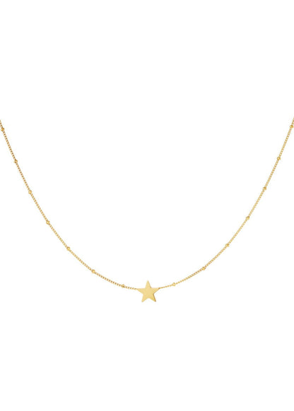 Sbtiele ketting met gouden ster