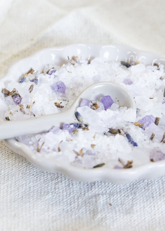 Badzout met lavendel