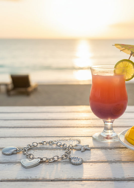 Zilveren armband bedels charms schelpen