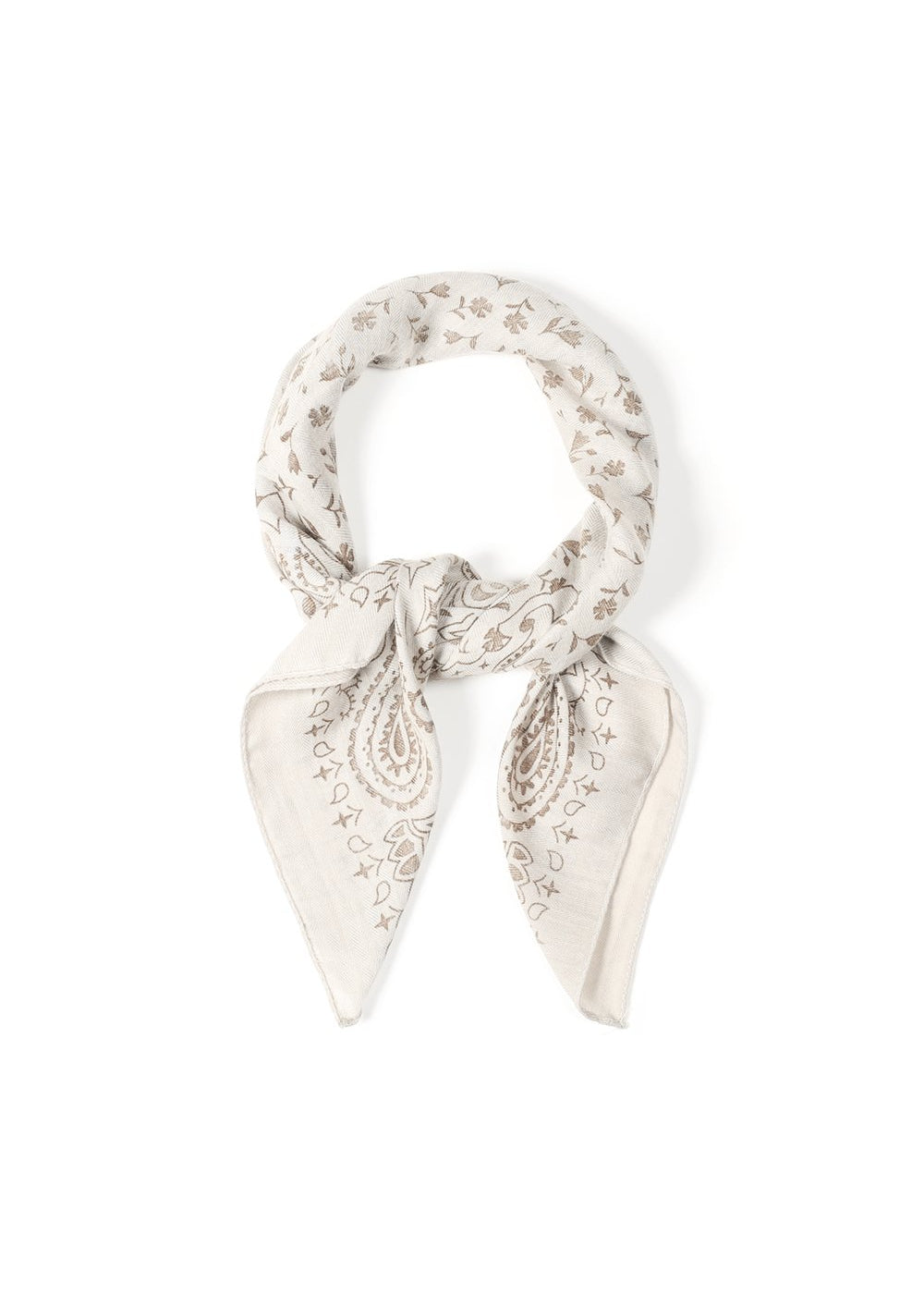 Zomersjaaltje beige bruin patroon bandana